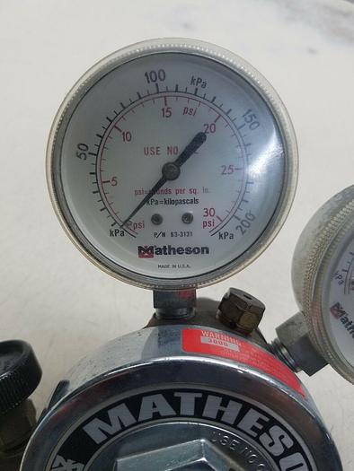 Used Matheson 8L-580 Gas Delivery Pressure Regulator w/Gauges torch ect