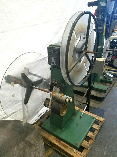 Used PA Industries Motorized Stock Material Payoff Reel Feed to Press