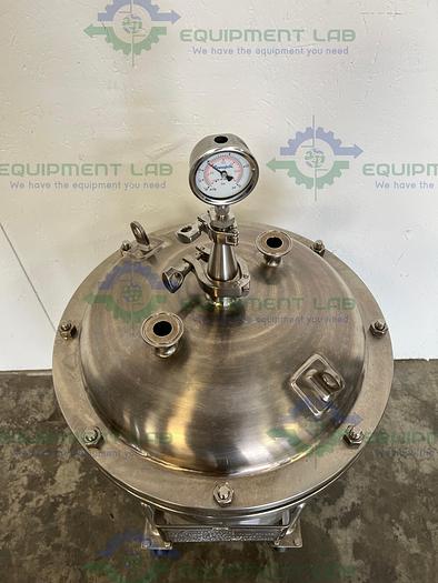 Used Steel Pro   T-2021 Stainless Steel 17 Gallon Vessel 14.9 PSIG w/ Valve & Gauge