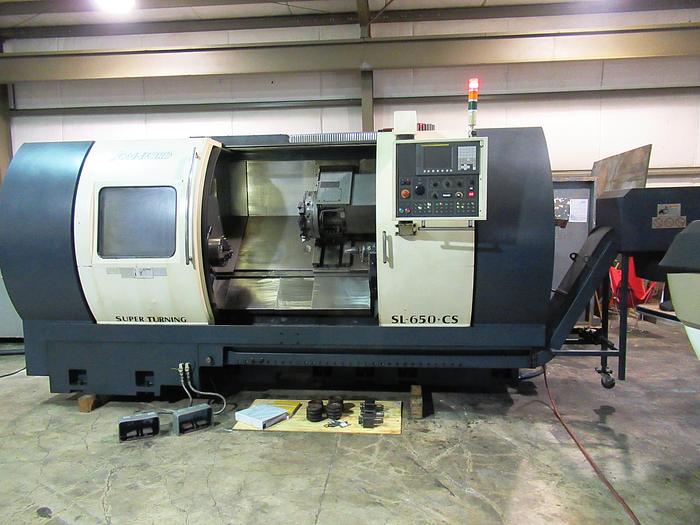 Used 2005 Johnford SL-650-CS CNC Lathe with Live Milling