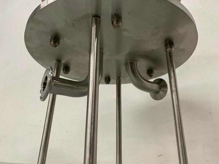 Used Glass Chromatography Column 2.3 Liter Sample Tank w/ 1" & 3/4" Sanitary Fittings