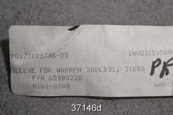 Unused Warren 30DLB31 Pump Shaft Sleeve, (LH), 659B0228 #37146