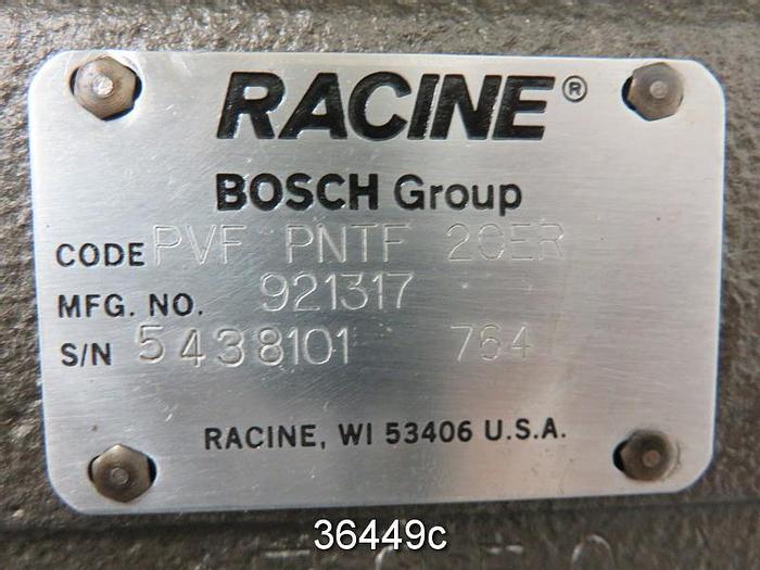 Unused Bosch Racine Hydraulic Pump, PVF PNTF 20 ER, Unused #36449