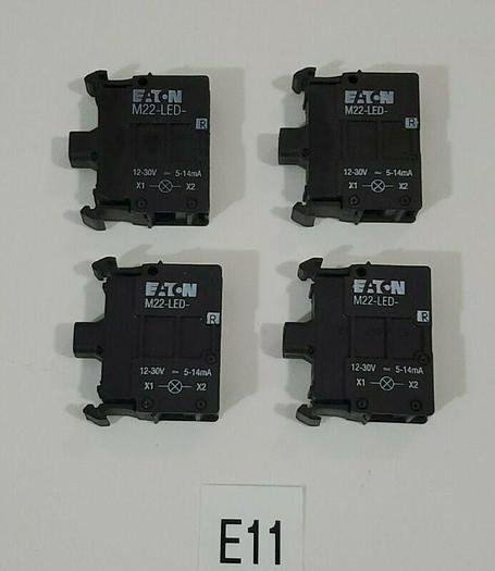 *NEW* LOT OF 4 EATON M22-LED-R RED LED UNIT IEC 60947-5-1 + WARRANTY!