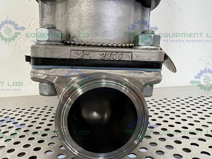 Used ITT Pure-Flo  AP2009  Stainless Steel Diaphragm Valve w/ 2" Sanitary Fitting