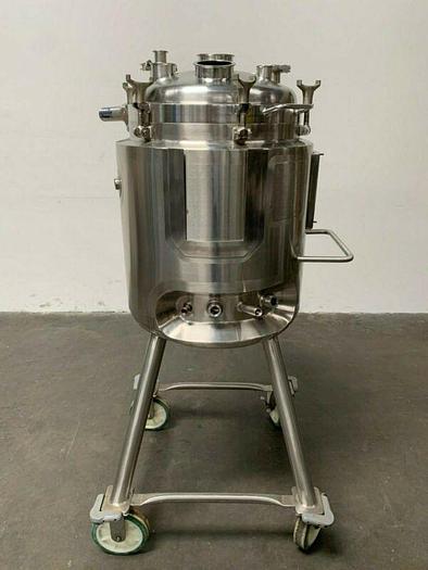 Used Walker 100 Liter Stainless Steel Jacketed Reactor 45 PSI