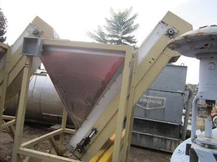 Used Hopper, Feed, S/st, 25 CF, 54" X 54", Incline Belt (2) #S737004