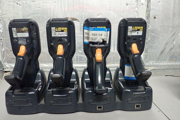 Used (22) Datalogic FalconX3+ FalconX4 Handheld Barcode Scanners w/ (5) 4-Slot Docks 783555042212