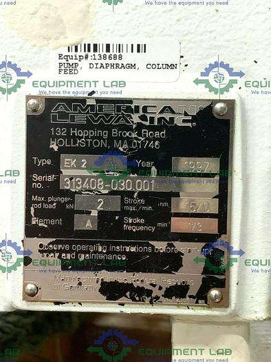 Used Jordan Controls SM1010A Actuators w/ LEWA EK2 Pump & Washdown Duty Motor A2B4BT