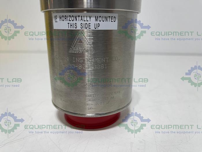 Anderson Instrument  PM01SV037 Pressure Transmitter, 0-220 PSIG