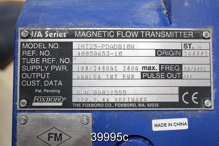 Used Foxboro Magnetic Flow Transmitter, Model IMT25-PDADB10N #39995