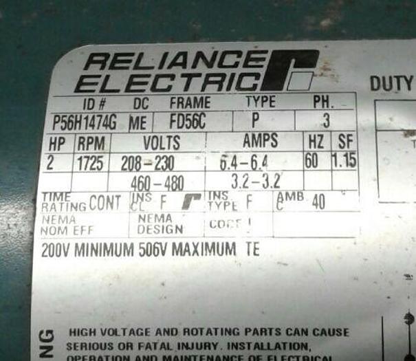 Used Reliance Electric P56H1474G Motor