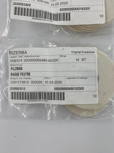 Bizerba Spare Parts Filzring Part No. 65480163300