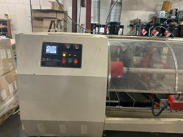 Used 62" BALONEY LOG SINGLE KNIFE SLITTER ADHEASIVE TAPES MFG 2012