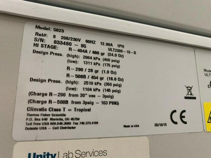 Used Thermo Scientific ULT2090 -86C Ultra Low Chest Freezer 230V 20 CU FT