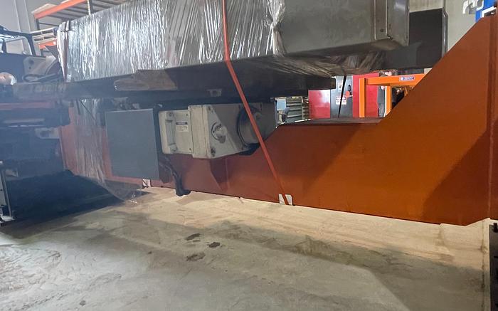 Used FANUC ARCMATE 120iC/10L MIG WELDING CELL WITH 2 AXIS 10' LONG DROP CENTER TRUNNION W/ROTARY CNC TABLE