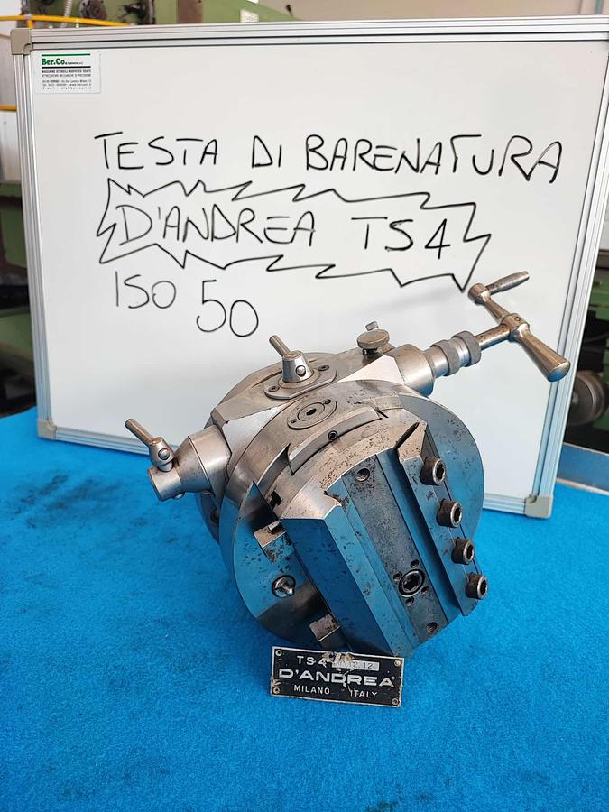 Usato Testina di barenatura e sfacciatura D'ANDREA TS 4 / ISO 50 + accessori