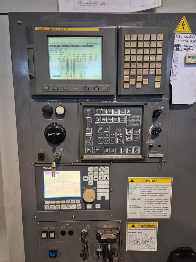 Usato Tornio bimandrino frontale TAKAMAZ XW-150 + gantry + magazzini | CNC Fanuc