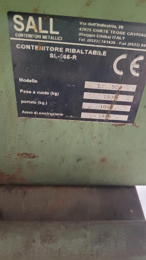 Usato Cassoni ribaltabili SALL SL-066-R per raccolta trucioli - rottami 500 / 750 Lt