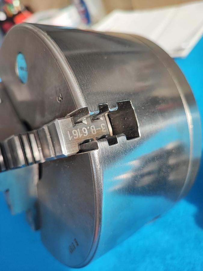 Usato OMAP TRIBLOC 160 mandrino doppia guida, 3+3 griffe con flangia C.L. 5"