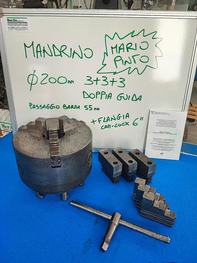 Usato MARIO PINTO 200 mandrino doppia guida, 3+3+3 griffe + flangia cam-lock 6"