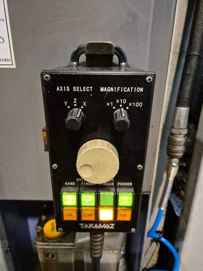 Usato Tornio bimandrino frontale TAKAMAZ XW-150 + gantry + magazzini | CNC Fanuc