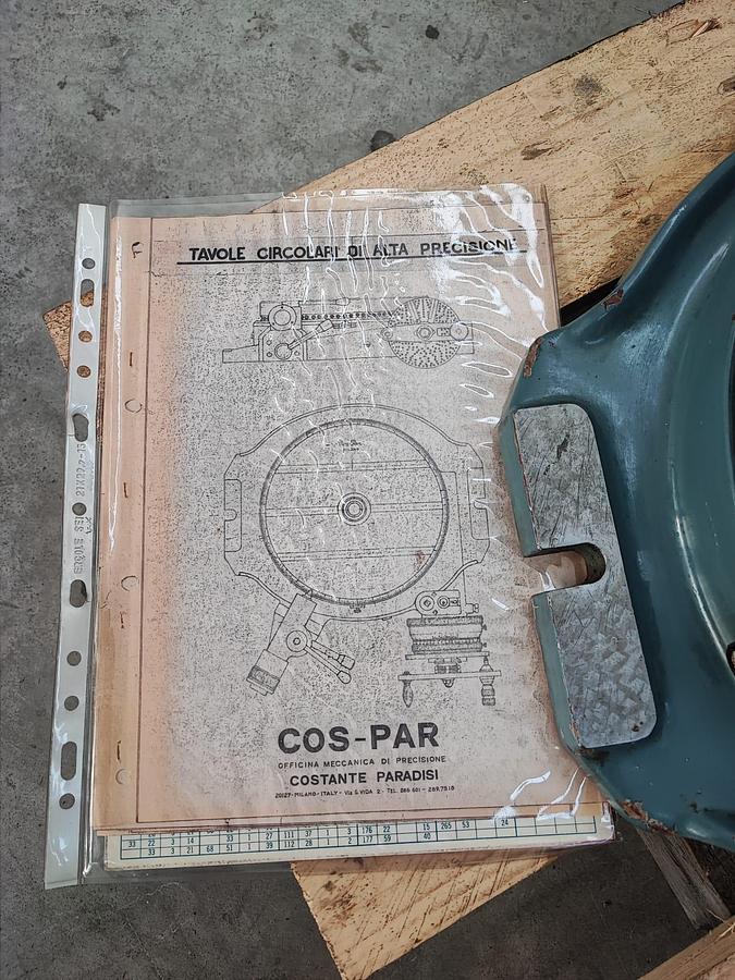 Usato COS-PAR tavola girevole manuale diam.320mm, completa di dischi forati e manuale