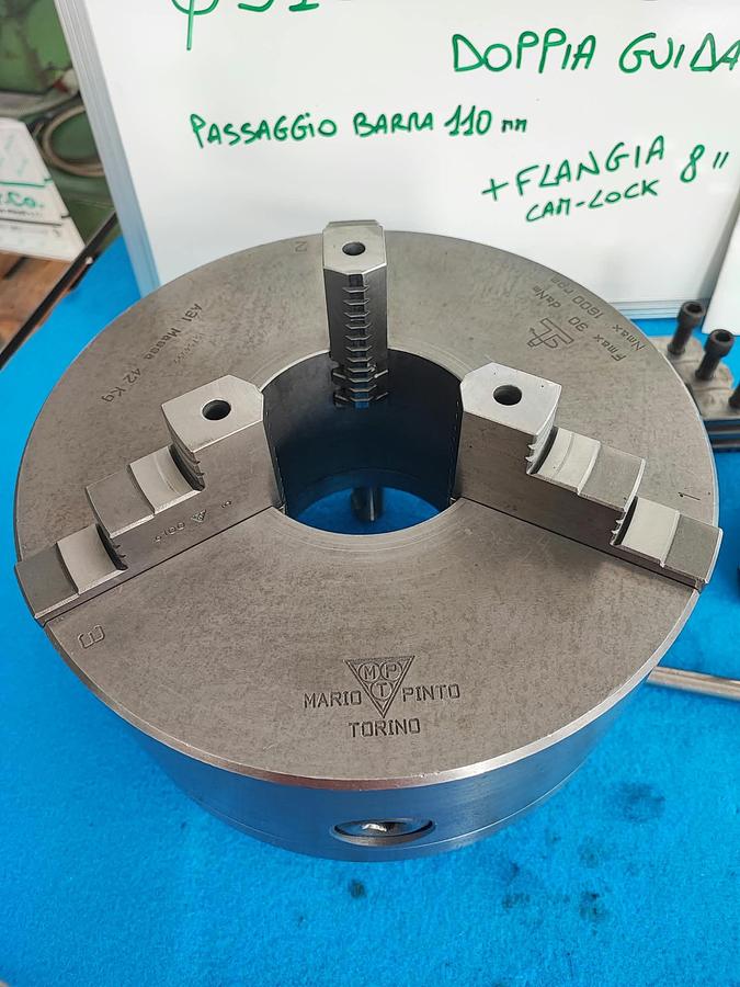 Usato MARIO PINTO 310 mandrino doppia guida, 3+3+3 griffe + flangia cam-lock 8"
