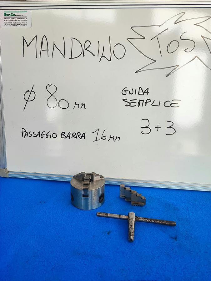 Usato TOS 80 mandrino singola guida, 3+3 griffe