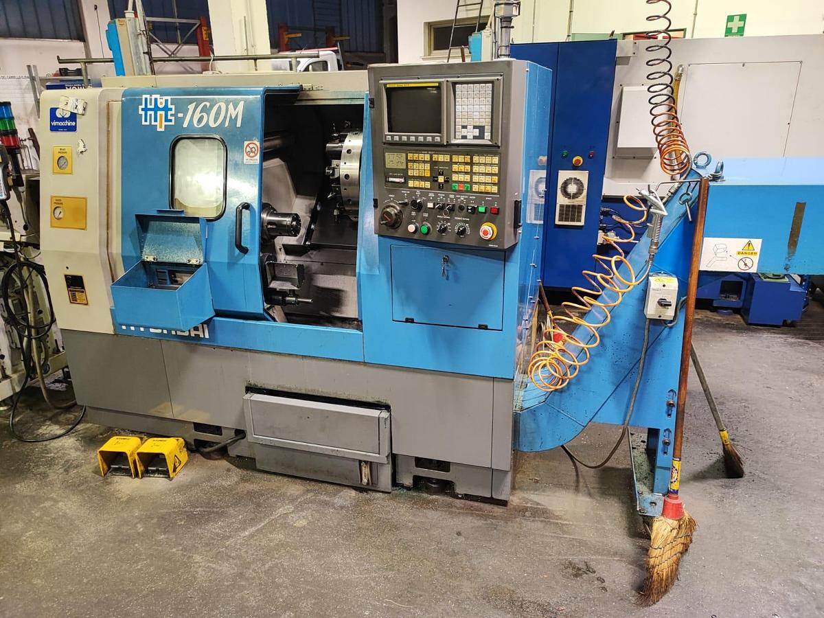 Usato Tornio motorizzato HYUNDAI HIT 160M con caricatore BOSS 545 | CNC Fanuc