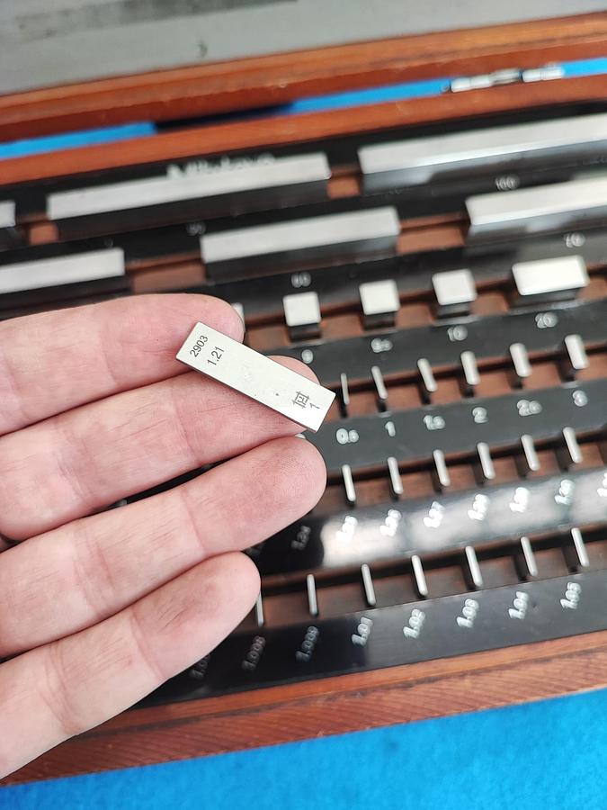 Usato MITUTOYO set 47pz, blocchetti di riscontro in acciaio, grado 2