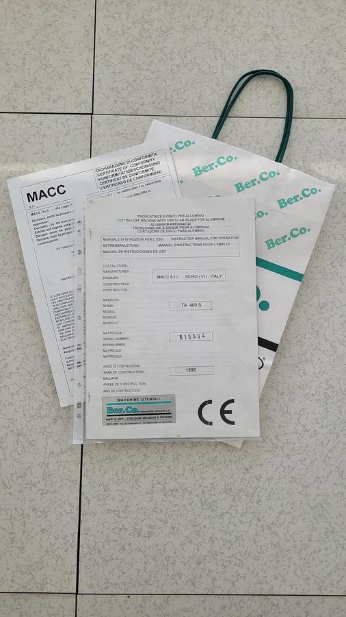 Usato Troncatrice a disco manuale MACC TA 400 S