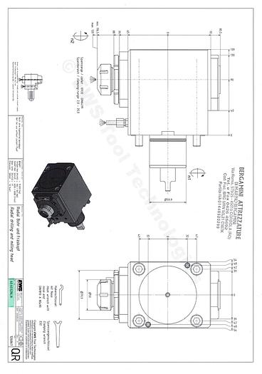EWS motorizzato angolare a 90° per torni cnc (vedi lista)