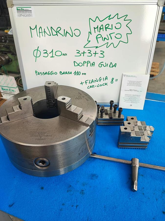 Usato MARIO PINTO 310 mandrino doppia guida, 3+3+3 griffe + flangia cam-lock 8"