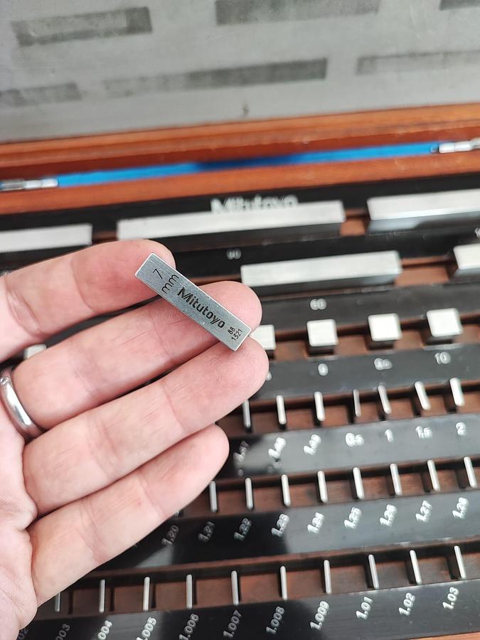 Usato MITUTOYO set 47pz, blocchetti di riscontro in acciaio, grado 2