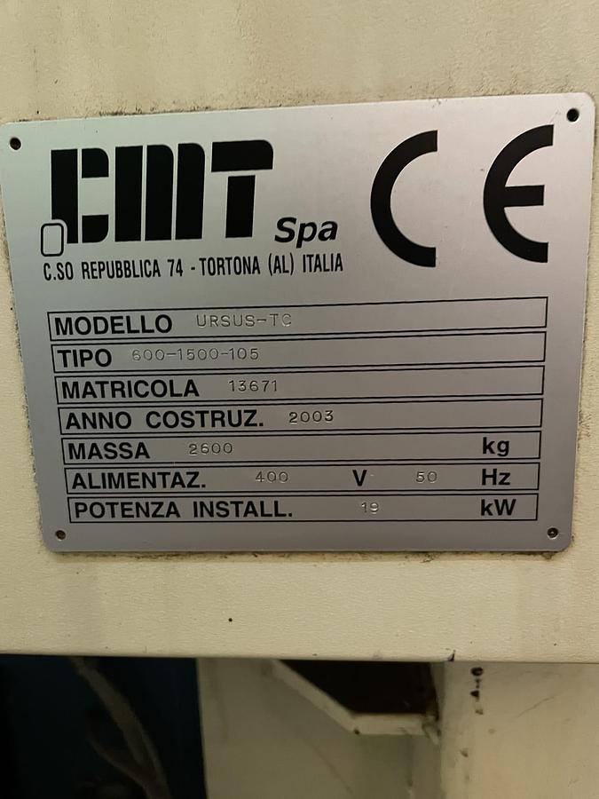 Usato Tornio autoapprendimento CMT URSUS TC 600x1500x105 | CNC ECS