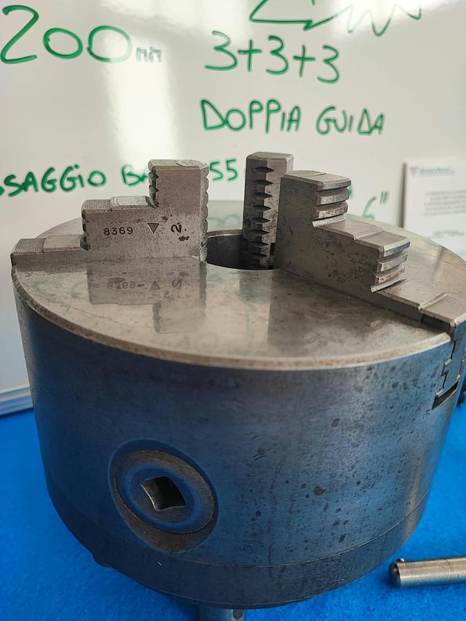 Usato MARIO PINTO 200 mandrino doppia guida, 3+3+3 griffe + flangia cam-lock 6"