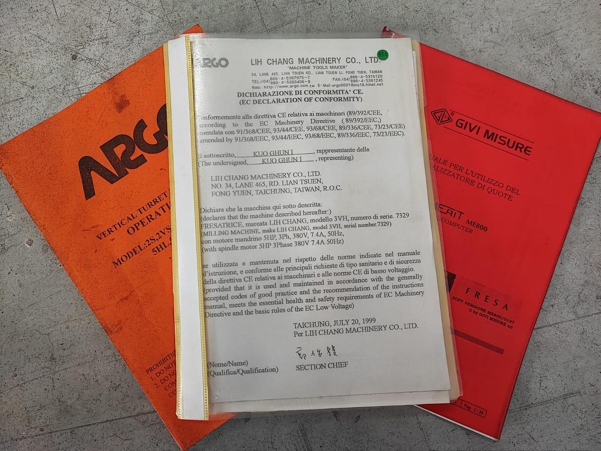 Usato Fresatrice a testa veloce ARGO 3VH | 900x385x480 | Visualizzata