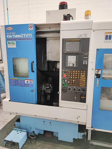 Usato Tornio CNC verticale rovesciato motorizzato KIA SKT21 VM con caricatore