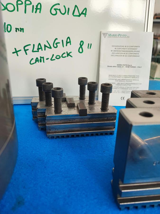 Usato MARIO PINTO 310 mandrino doppia guida, 3+3+3 griffe + flangia cam-lock 8"