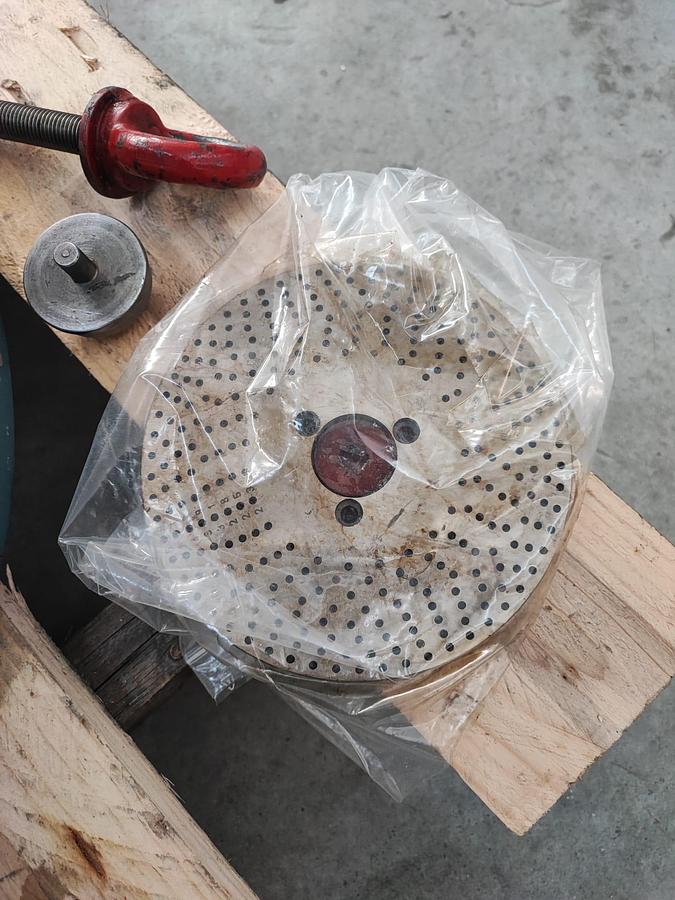 Usato COS-PAR tavola girevole manuale diam.320mm, completa di dischi forati e manuale