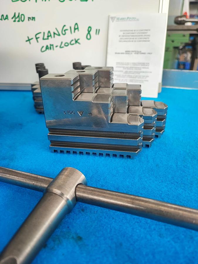 Usato MARIO PINTO 310 mandrino doppia guida, 3+3+3 griffe + flangia cam-lock 8"