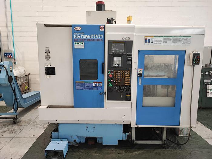 Usato Tornio CNC verticale rovesciato motorizzato KIA SKT21 VM con caricatore