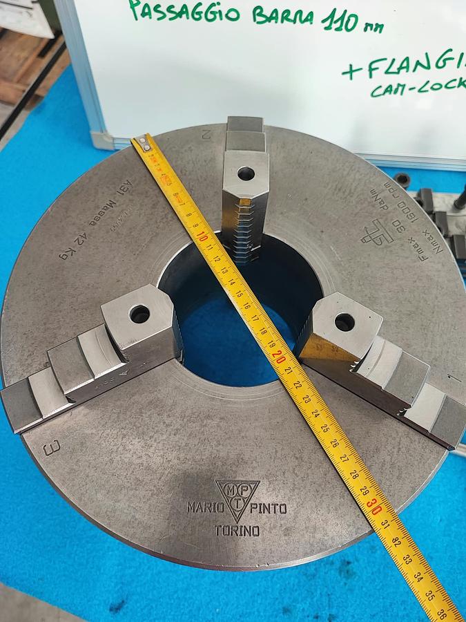 Usato MARIO PINTO 310 mandrino doppia guida, 3+3+3 griffe + flangia cam-lock 8"