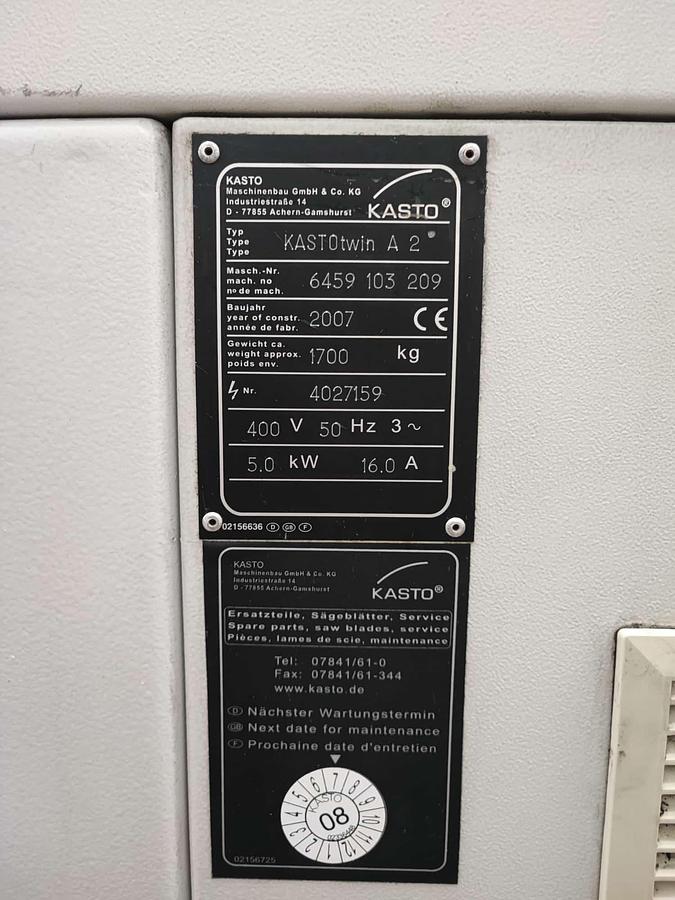 Usato Segatrice a nastro KASTO TWIN A2 completa di accessori