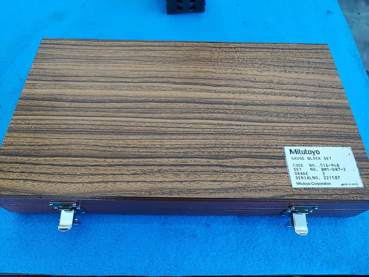 Usato MITUTOYO set 47pz, blocchetti di riscontro in acciaio, grado 2