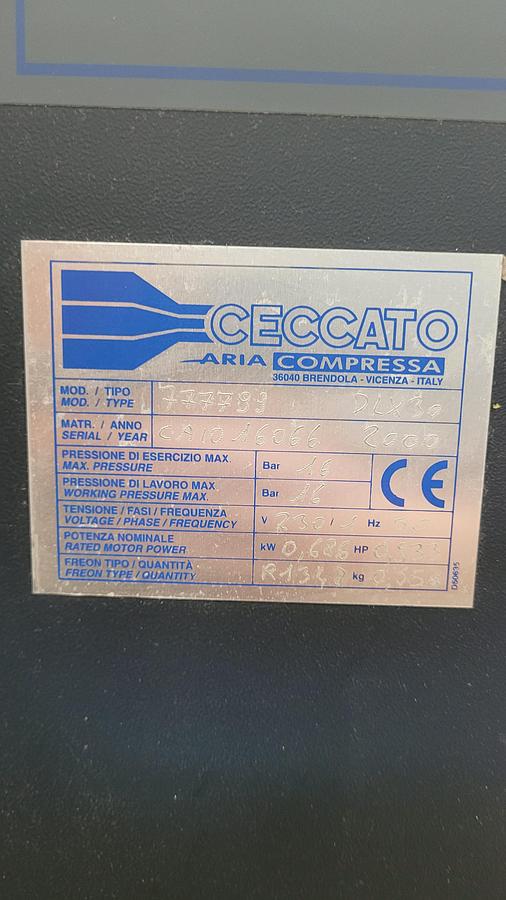 Usato Compressore industriale a vite silenziato FINI BSC 15-10 + Essicatore CECCATO DLX30 + serbatoio 500Lt