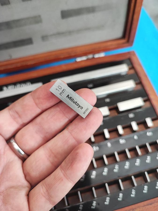 Usato MITUTOYO set 47pz, blocchetti di riscontro in acciaio, grado 2