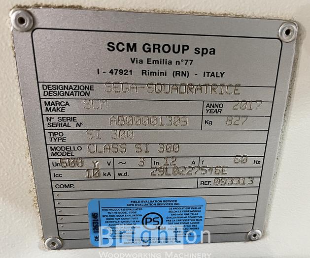 Used 2017 SCM SI 300 Used Sliding Table Saw #BM2336