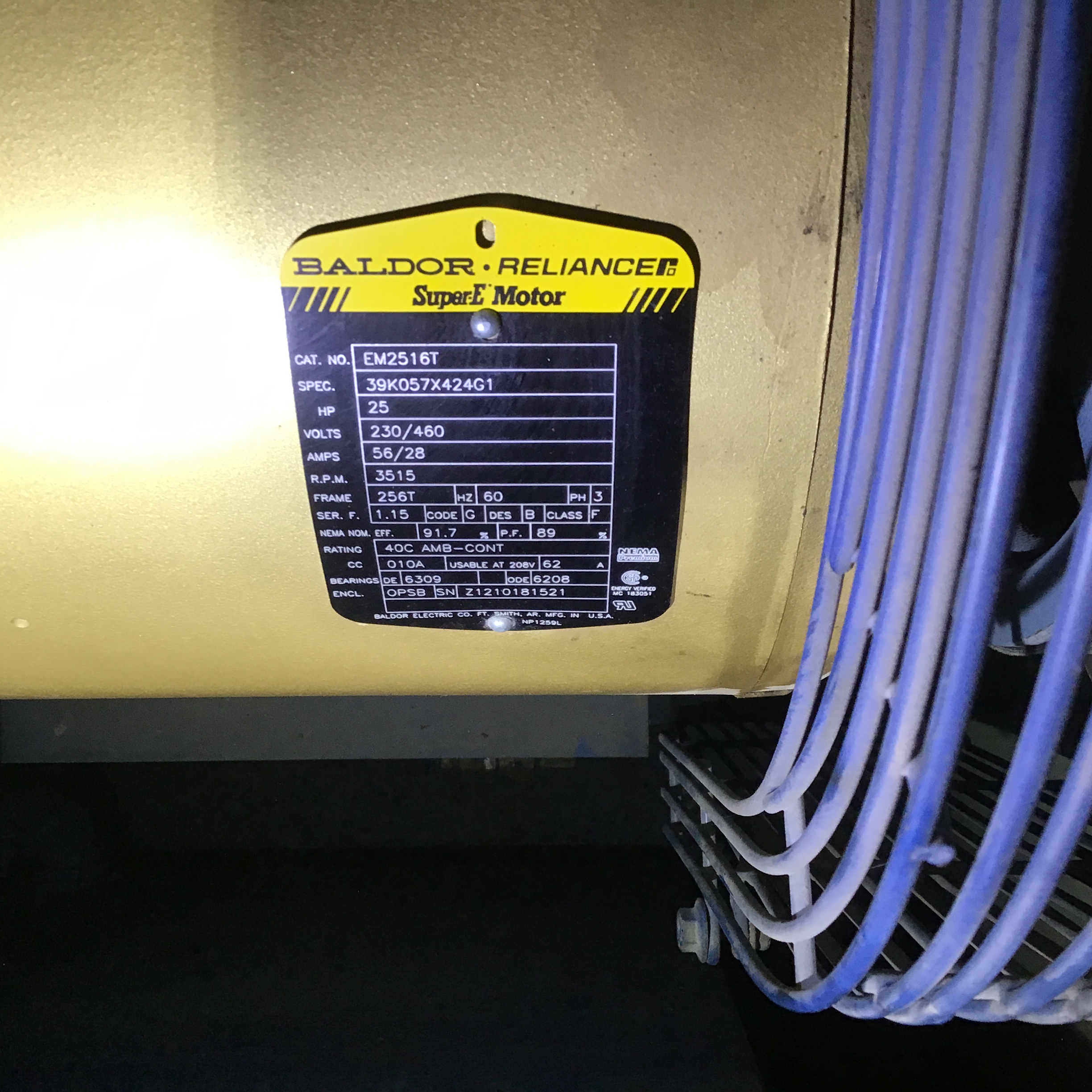 Used 25 HP Quincy Rotary Screw Air Compressor